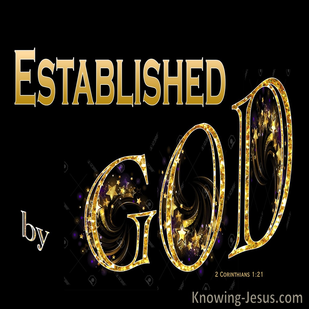 2 Corinthians 1:21 Established in Christ By God (gold)